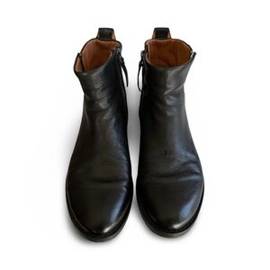 Franco Sarto Liz Ankle Boots, Size 7, Black Leather Side Zipper